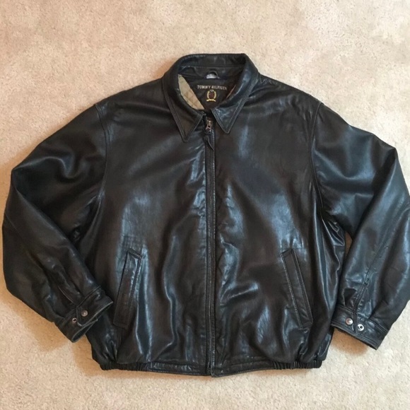 Vintage Tommy Hilfiger Black Leather 